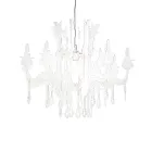 Lampadario a Sospensione Bianco Satinato in Plexiglass Made in Italy - Luca Viadurini