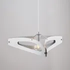 Lampadario a Sospensione in Metallo Bianco Cromo Argento per - Apus Viadurini