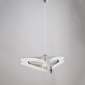 Lampadario a Sospensione in Metallo Cromo Argento - Apus