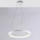 Lampadario a sospensione in metallo bianco cromo e argento per interni – Voyager Viadurini