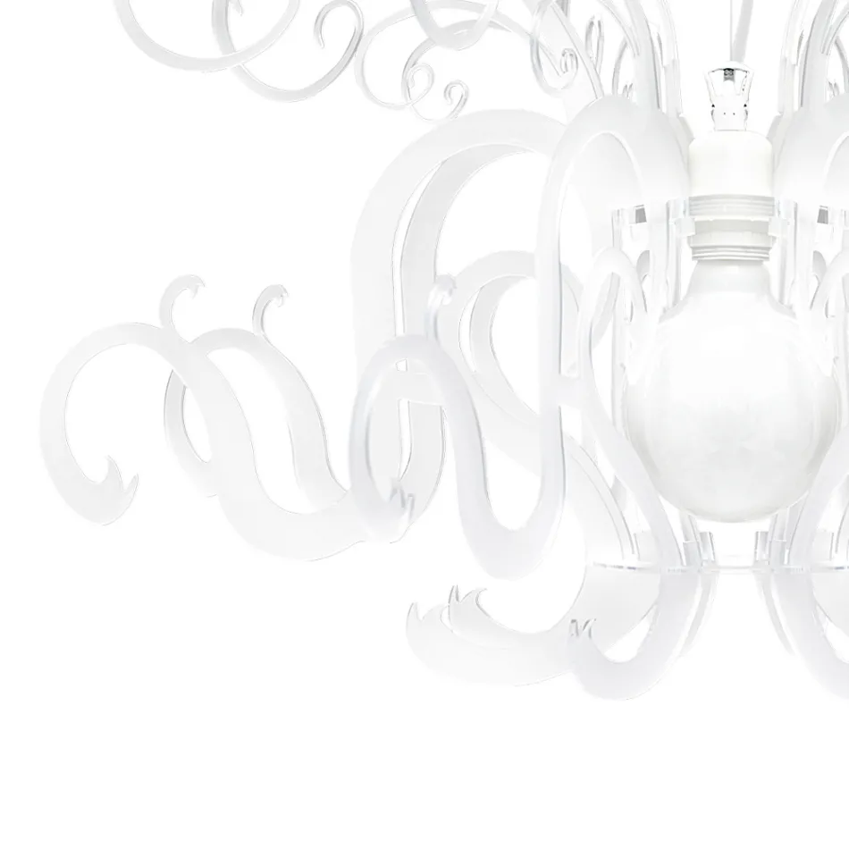 Lampadario a Sospensione in Plexiglass Bianco o Nero Riciclabile - Sancio Viadurini