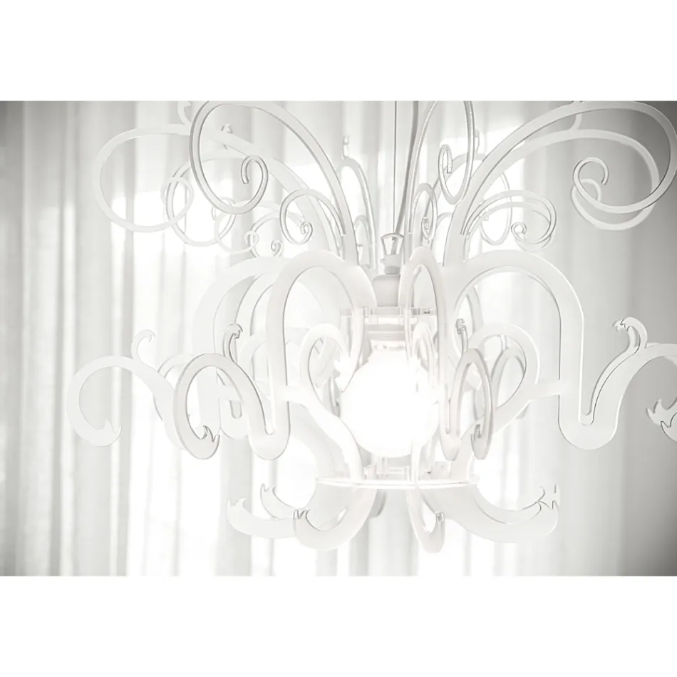 Lampadario a Sospensione in Plexiglass Bianco o Nero Riciclabile - Sancio Viadurini
