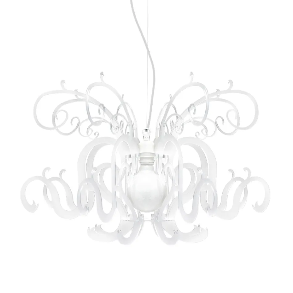 Lampadario a Sospensione in Plexiglass Bianco o Nero Riciclabile - Sancio Viadurini
