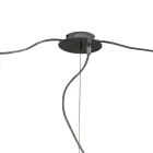 Lampadario a Tre Lumi Grandi Decentrati in Vetro Soffiato Made in Italy - Elisia Viadurini