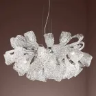 Lampadario Artigianale a 21 Luci in Vetro Veneziano, Made in Italy - Diamonique Viadurini