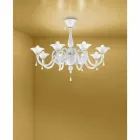 Lampadario Artigianale a 8 Luci in Vetro di Venezia, Made in Italy - Margherita Viadurini