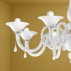 Lampadario Artigianale a 8 Luci in Vetro di Venezia, Made in Italy - Margherita Viadurini