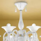 Lampadario Artigianale a 8 Luci in Vetro di Venezia, Made in Italy - Margherita Viadurini