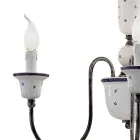 Lampadario Artigianale Ceramica e Ottone Anticato - Sanremo Viadurini