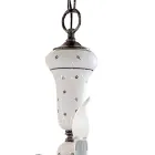 Lampadario Artigianale Ceramica e Ottone Anticato - Sanremo Viadurini