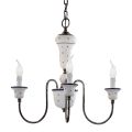 Lampadario Artigianale Ceramica e Ottone Anticato - Sanremo