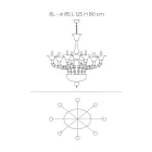 Lampadario Artigianale in Vetro Veneziano Soffiato Stile Classico - Vanity Viadurini