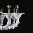 Lampadario Artigianale in Vetro Veneziano Soffiato Stile Classico - Vanity Viadurini
