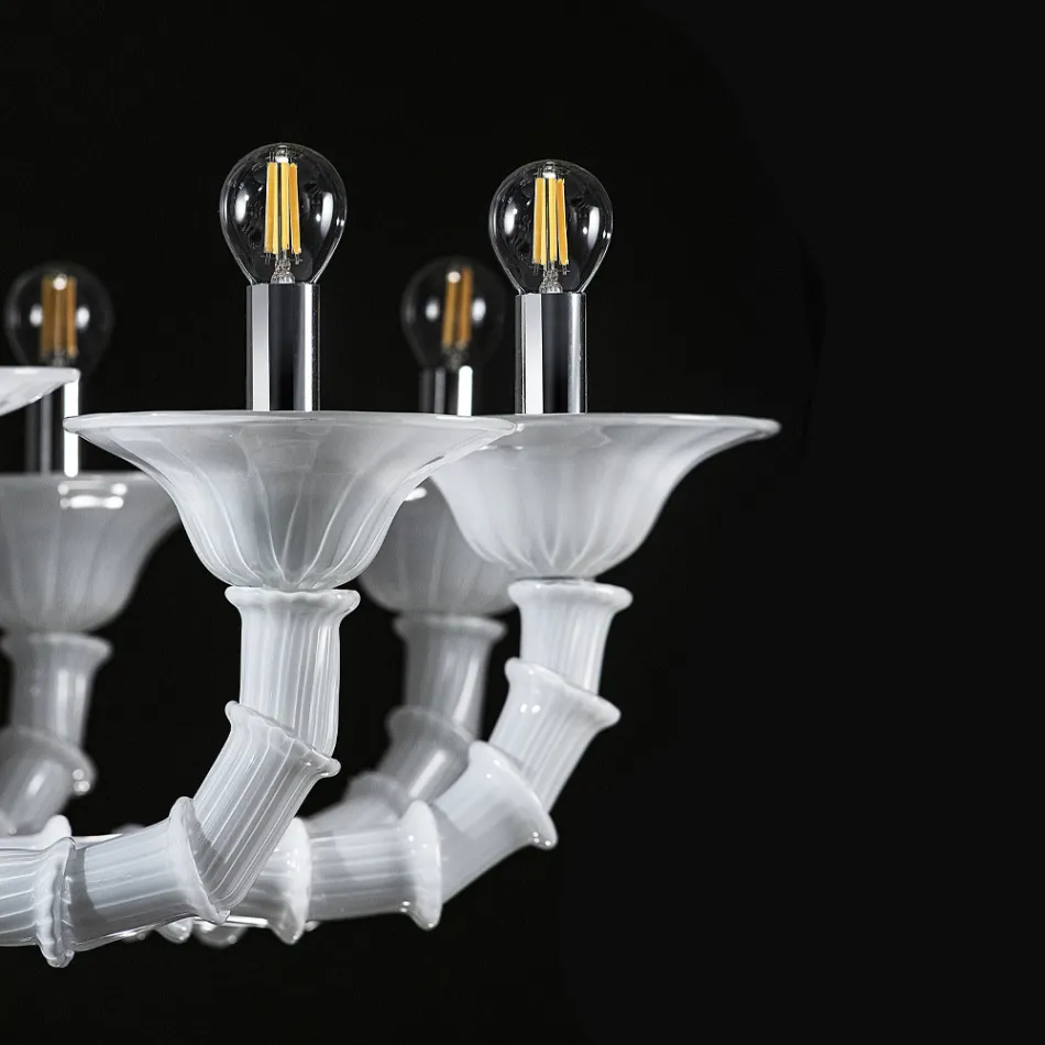 Lampadario Artigianale in Vetro Veneziano Soffiato Stile Classico - Vanity Viadurini