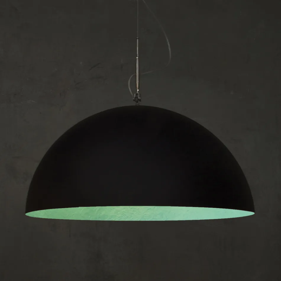 Lampadario Bicolore in Laprene e Nebulite  - Mezza Luna by In-es.artdesign  Viadurini