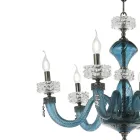 Lampadario Classico 12 Luci in Vetro Artigianale di Lusso Italiano - Saline Viadurini