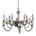 Lampadario Classico 12 Luci in Vetro Artigianale di Lusso Italiano - Saline