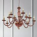 Lampadario Classico 12 Luci in Vetro Italiano Lavorato a Mano - Oliver
