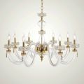 Lampadario Classico 8 Luci in Vetro Artigianale di Lusso Italiano - Saline