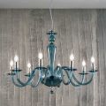 Lampadario Classico Artigianale in Vetro Italiano e Metallo - Oliver