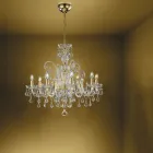 Lampadario Classico 8 Luci in Vetro Veneziano Made in Italy - Fiorentino Viadurini