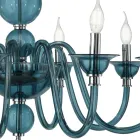 Lampadario Classico 8 Luci Vetro Fatto a Mano Italiano di Lusso - Memore Viadurini