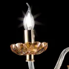 Lampadario classico in cristallo e vetro a 3 luci Belle, made in Italy Viadurini