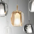 Lampadario con 12 Luci in Vetro e Filo Trasparente Made in Italy - Trilly Viadurini