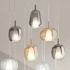 Lampadario con 12 Luci in Vetro e Filo Trasparente Made in Italy - Trilly Viadurini
