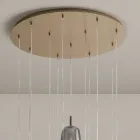 Lampadario con 12 Luci in Vetro e Filo Trasparente Made in Italy - Trilly Viadurini