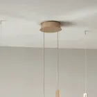 Lampadario con 2 LED con Inserto Amovibile in Vetro Granigliato - Catalpa Viadurini