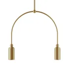 Lampadario con 2 Luci in Diverse Finiture Made in Italy - Signora Viadurini