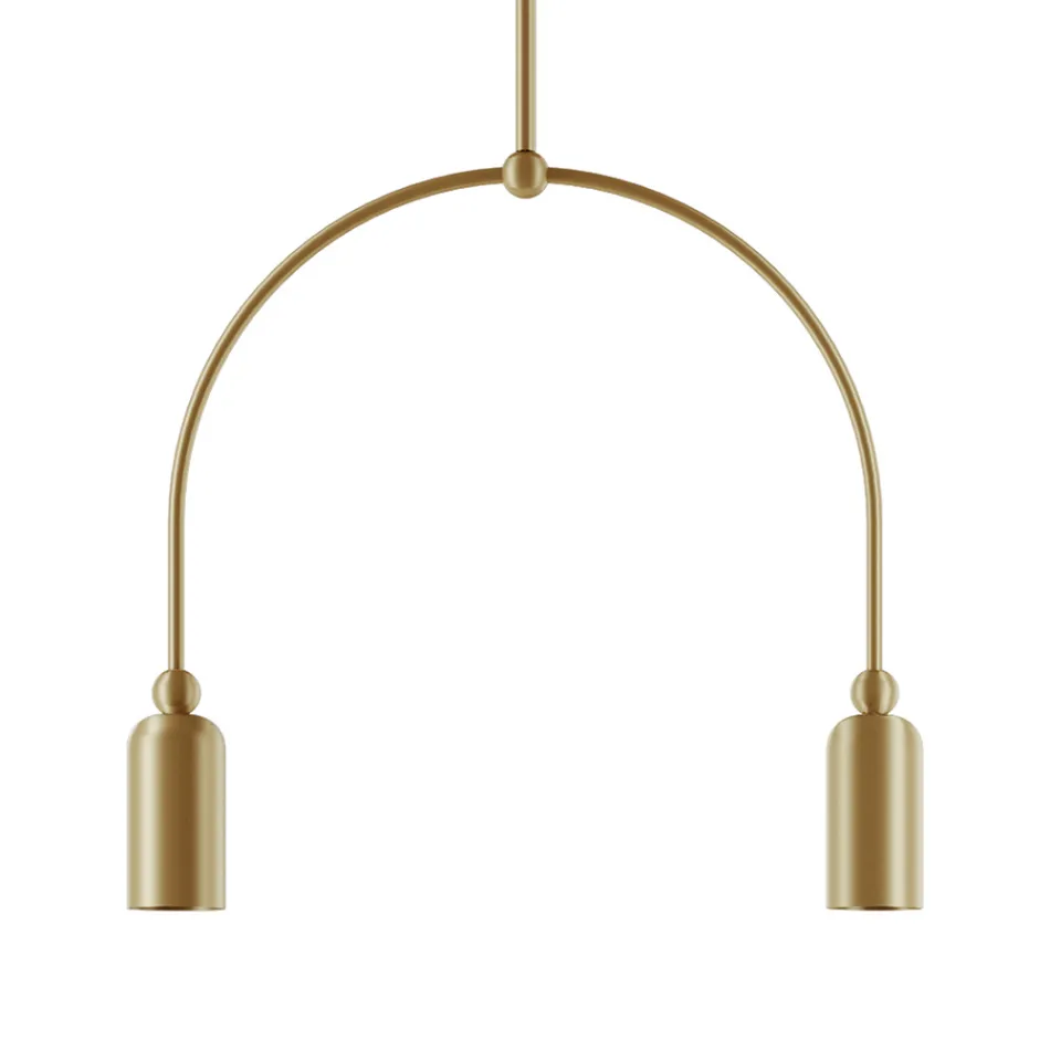 Lampadario con 2 Luci in Diverse Finiture Made in Italy - Signora Viadurini