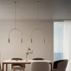 Lampadario con 2 Luci in Diverse Finiture Made in Italy - Signora Viadurini