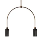 Lampadario con 2 Luci in Diverse Finiture Made in Italy - Signora Viadurini