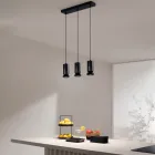 Lampadario con 3 LED in Alluminio Verniciato a Polvere e Cavo Regolabile - Buxus Viadurini