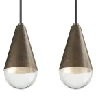 Lampadario con 5 Luci in Ferro e Vetro Made in Italy - Nuvoloso Viadurini