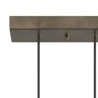 Lampadario con 5 Luci in Ferro e Vetro Made in Italy - Nuvoloso Viadurini