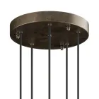 Lampadario con 6 Luci in Ferro e Vetro Made in Italy - Nuvoloso Viadurini