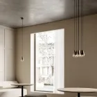 Lampadario con 6 Luci in Ferro e Vetro Made in Italy - Nuvoloso Viadurini
