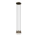 Lampadario con 6 Luci in Ferro e Vetro Made in Italy - Nuvoloso
