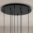 Lampadario con 8 Luci in Vetro Soffiato a Forma di Sfera Made in Italy - Prilla Viadurini