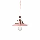 Lampadario country in ceramica e metallo Monica Ferroluce Viadurini