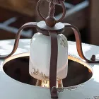 Lampadario country in ceramica e metallo Monica Ferroluce Viadurini
