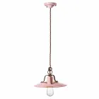 Lampadario country in ceramica e metallo Monica Ferroluce Viadurini