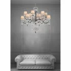 Lampadario da 12 Luci Artigianale in Vetro Veneziano, Made in Italy - Milagros Viadurini