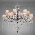Lampadario in Vetro Veneziano da 12 Luci Artigianale, Made in Italy - Milagros
