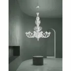 Lampadario da 12 Luci in Vetro di Venezia Realizzato a Mano in Italia - Agustina Viadurini