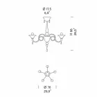 Lampadario da 5 Luci in Vetro di Venezia, Fatto a Mano in Italia - Margherita Viadurini