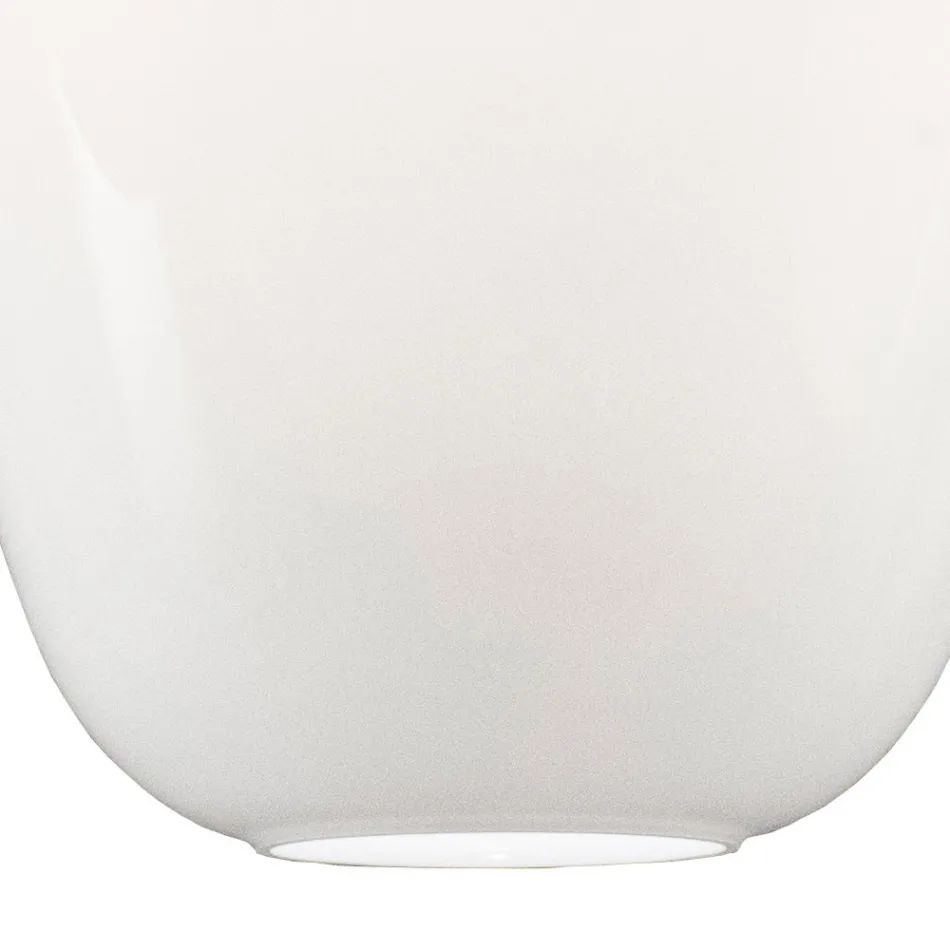 Lampadario Decentrato con Lume Piccolo e Grande in Vetro Made in Italy - Elisia Viadurini